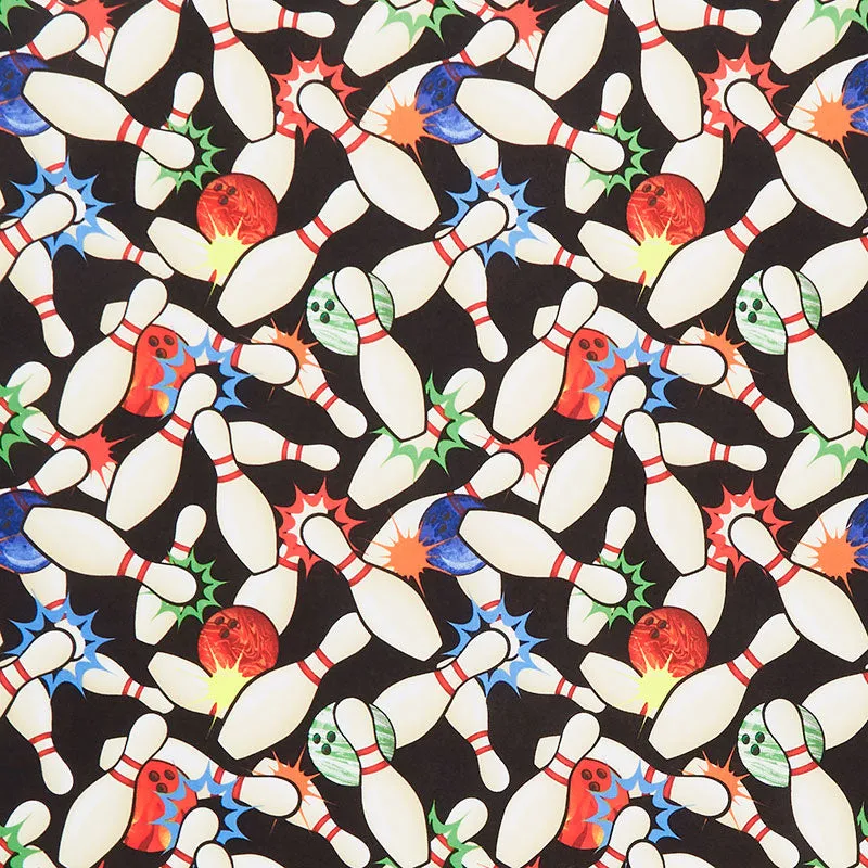 Rock 'N Bowl - Bowling Pins with Balls Black Yardage
