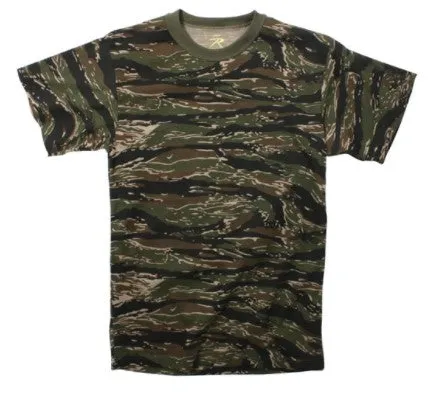 Rothco Mens Tiger Stripe Camo Short Sleeve T-Shirt