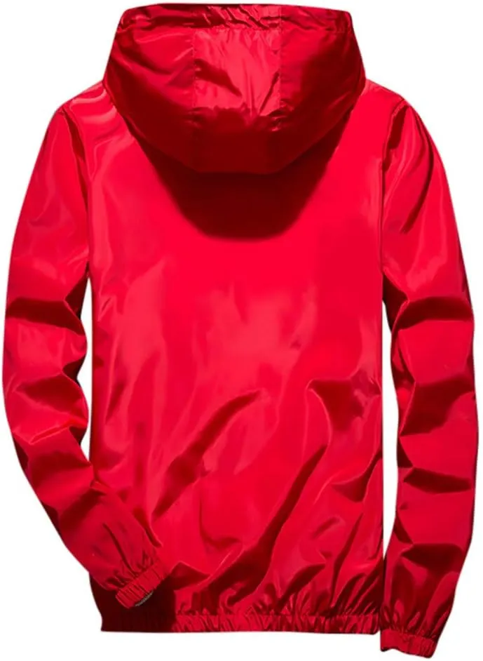 RTRDE Men's Lightweight Waterproof Rain Jacket Jacket With Hooded Hiking Coat Casual Windbreaker Jacket, M-7XL