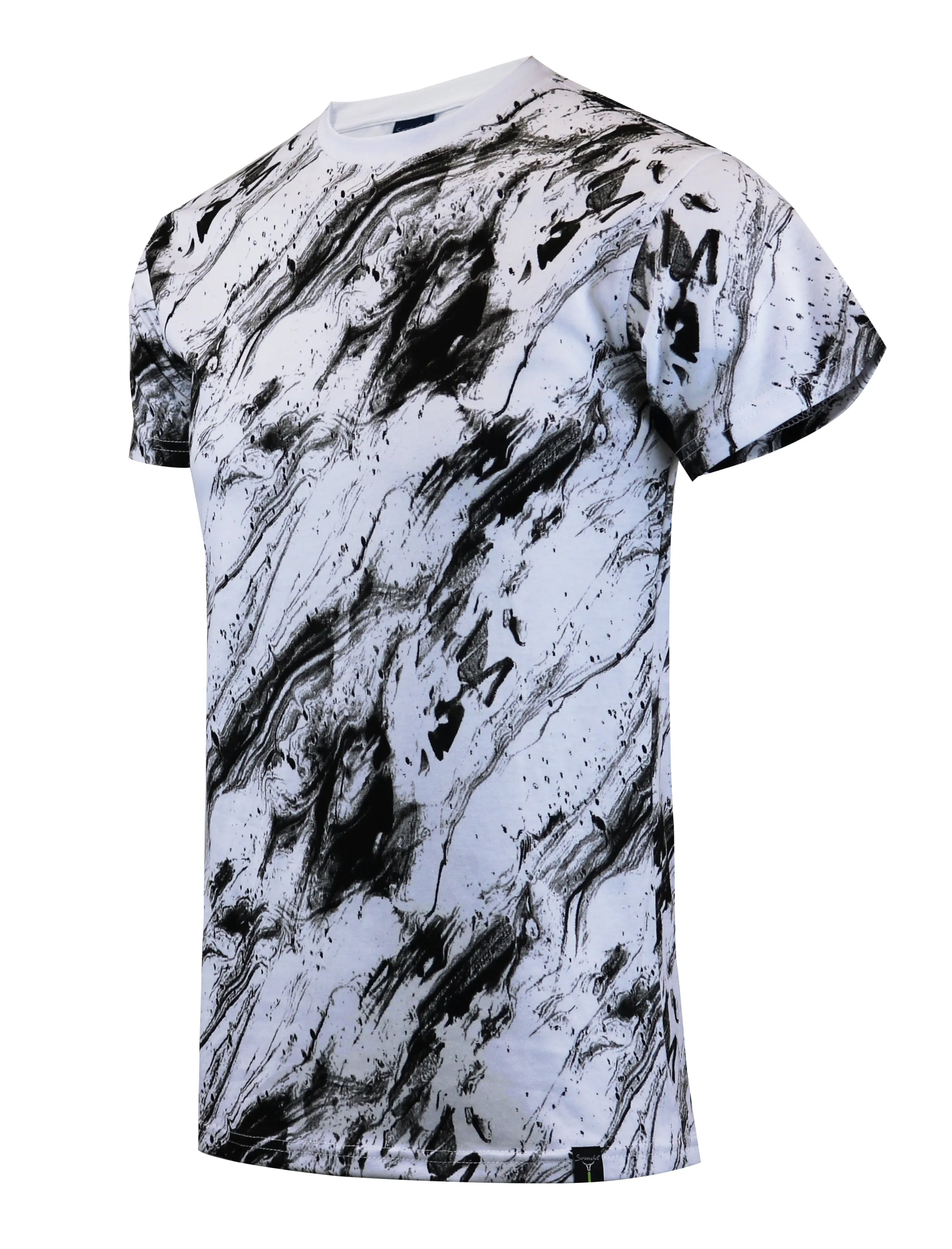 S11012-TIE DYE PRINT T-SHIRTS (WHITE)