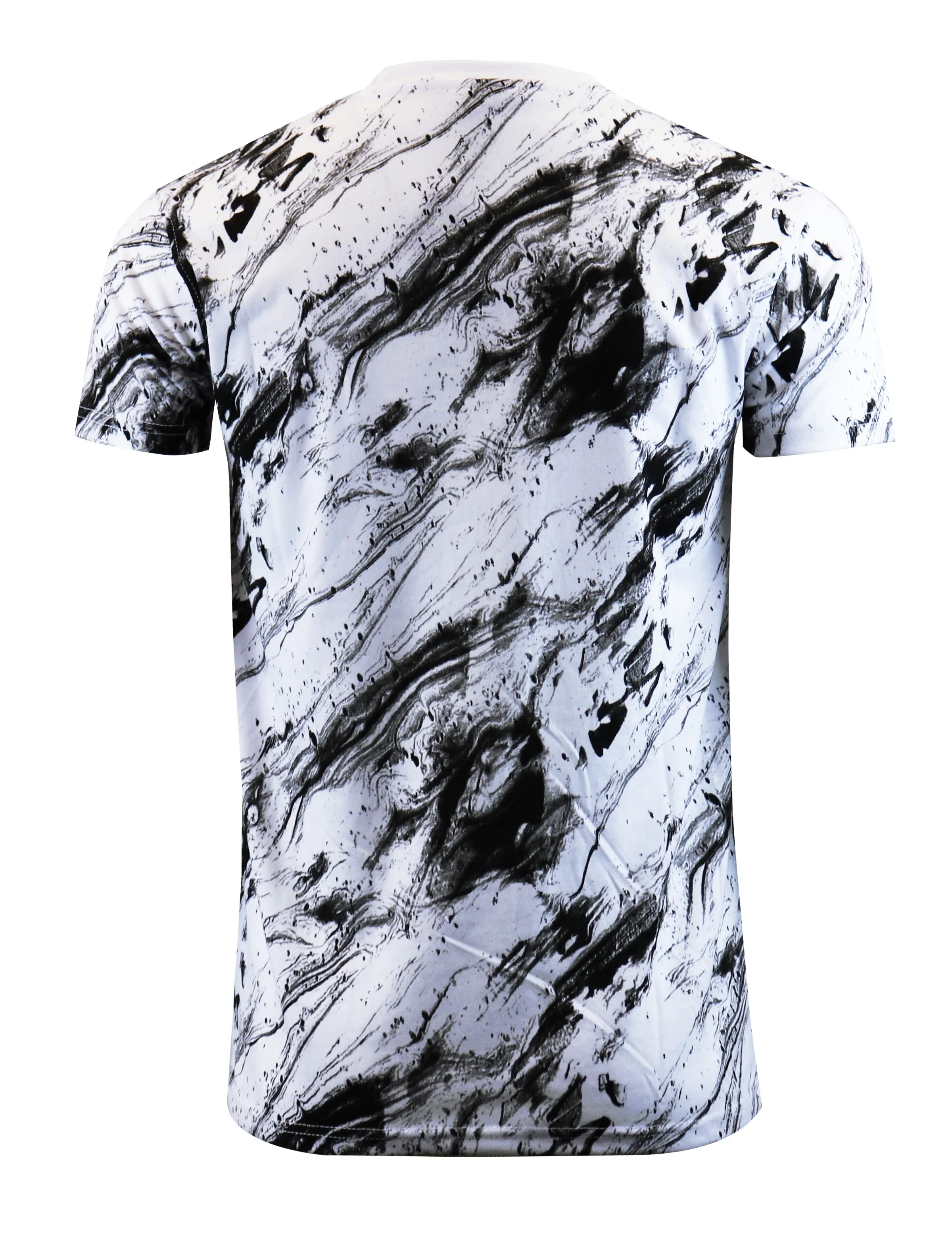 S11012-TIE DYE PRINT T-SHIRTS (WHITE)