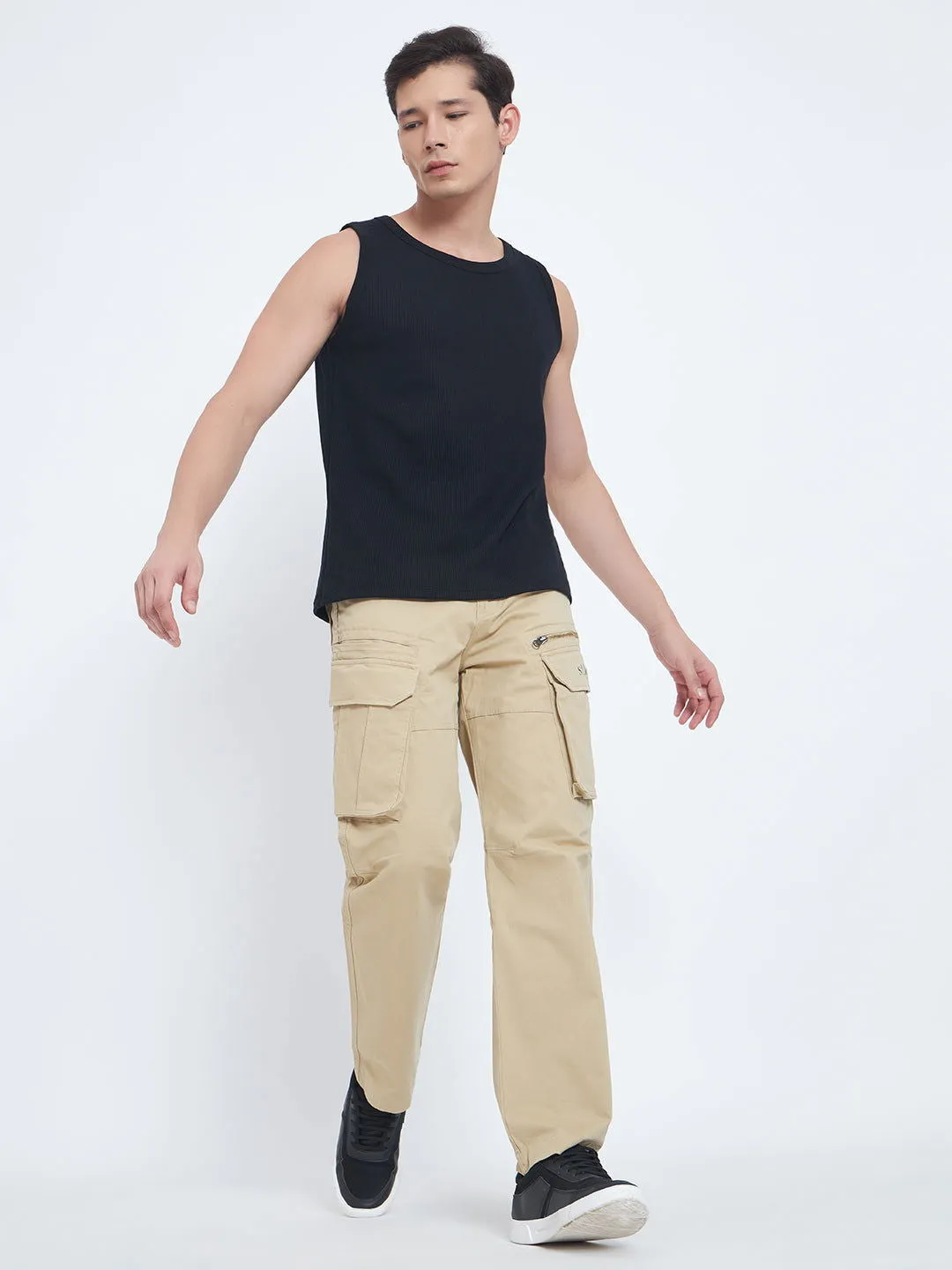 SAINT JONES-CREAM COTTON CARGO 8-POCKETS