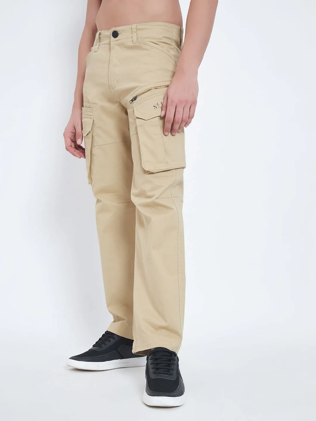 SAINT JONES-CREAM COTTON CARGO 8-POCKETS