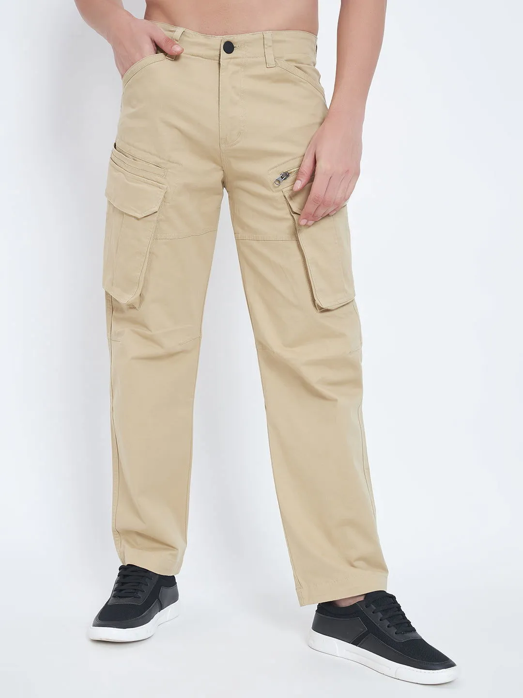 SAINT JONES-CREAM COTTON CARGO 8-POCKETS
