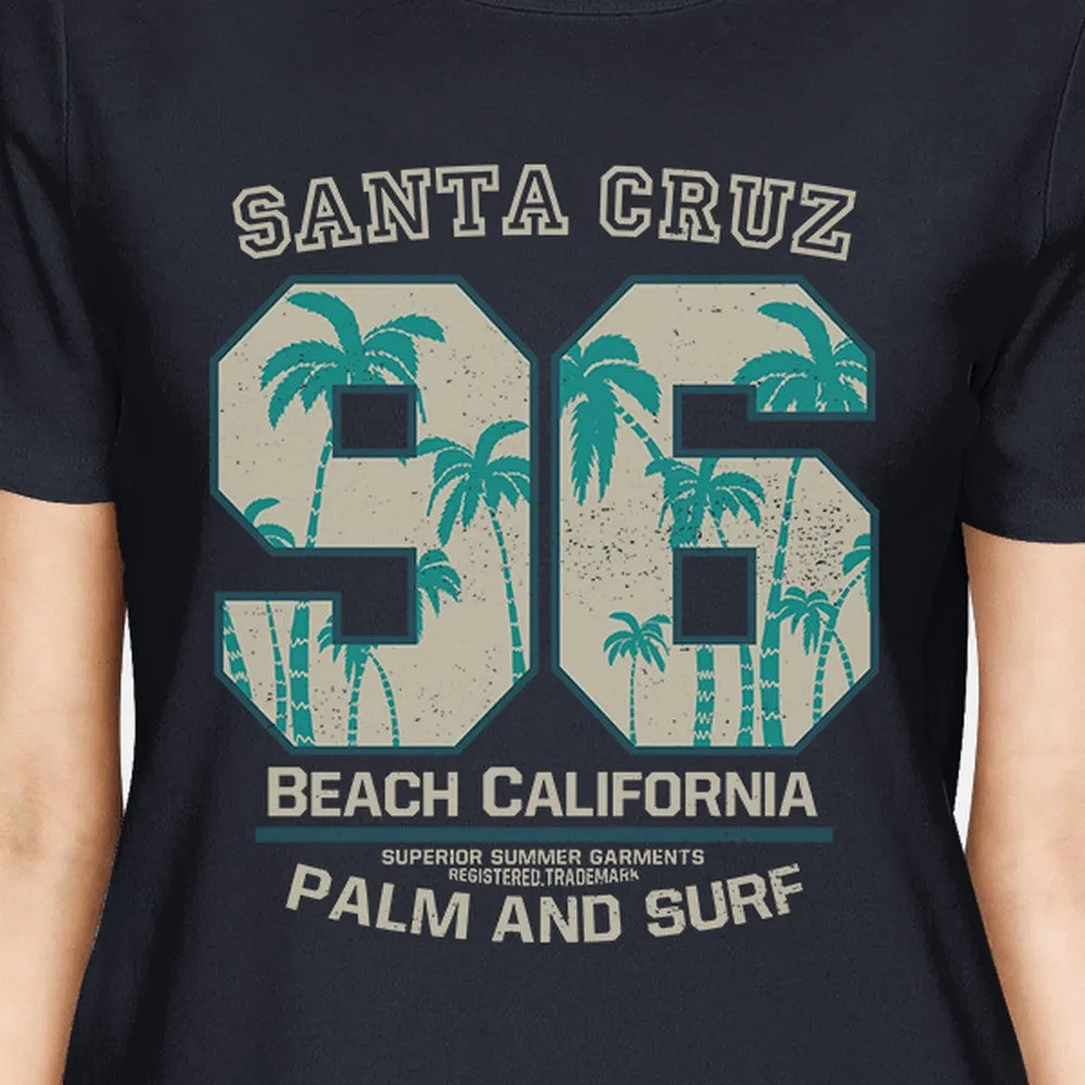 Santa Cruz Beach California Womens Navy Shirt