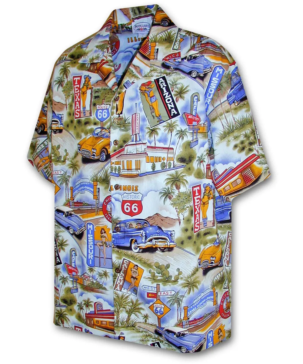 Scenic Route 66 Blue Hawaiian Shirt