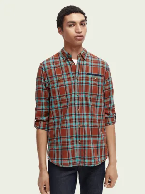 Scotch & Soda -   Regular-fit checked flannel shirt