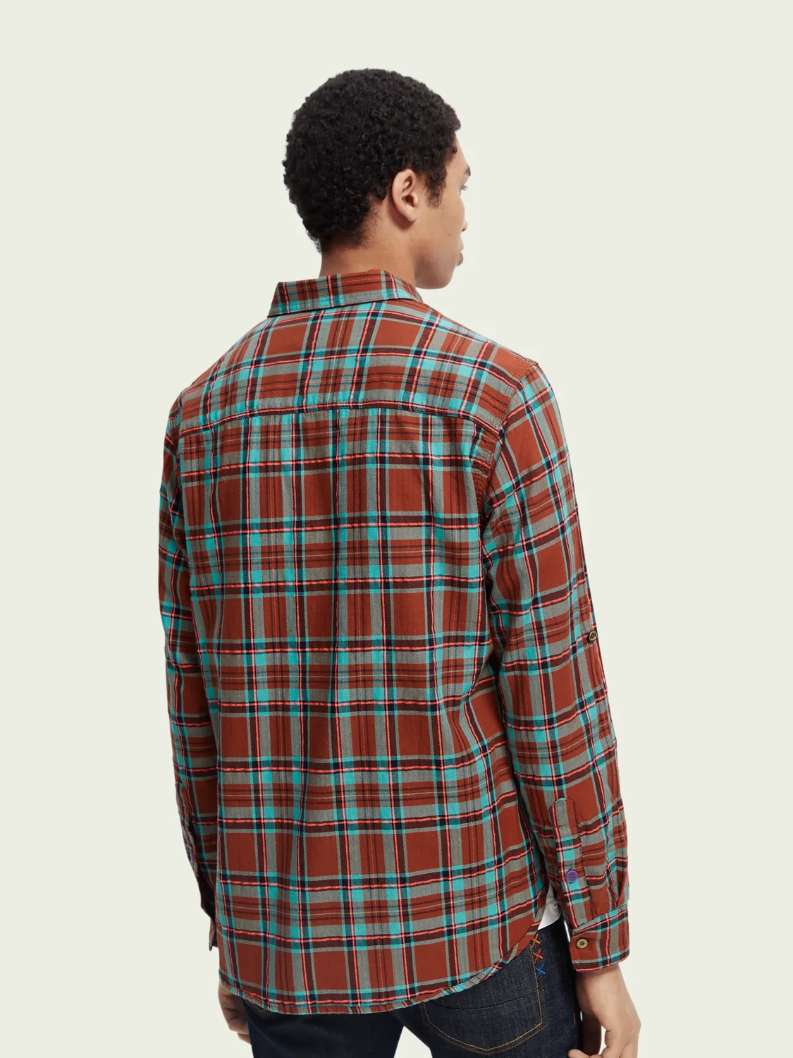 Scotch & Soda -   Regular-fit checked flannel shirt