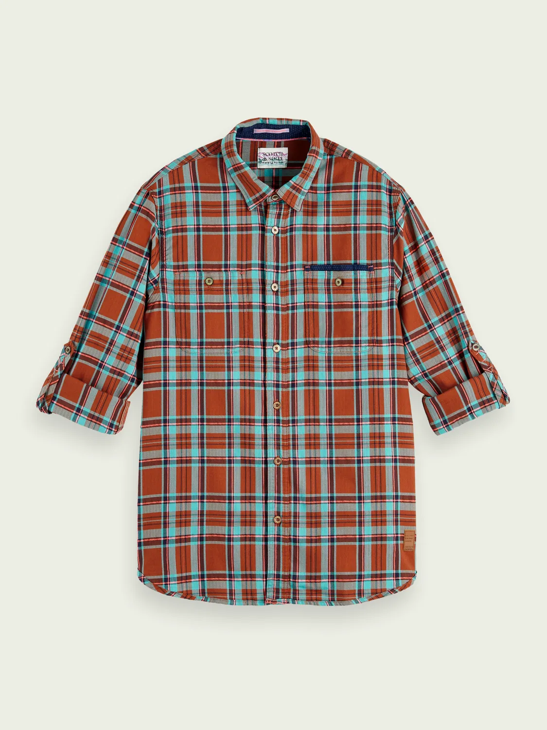 Scotch & Soda -   Regular-fit checked flannel shirt