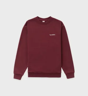 Serif Logo Crewneck - Merlot