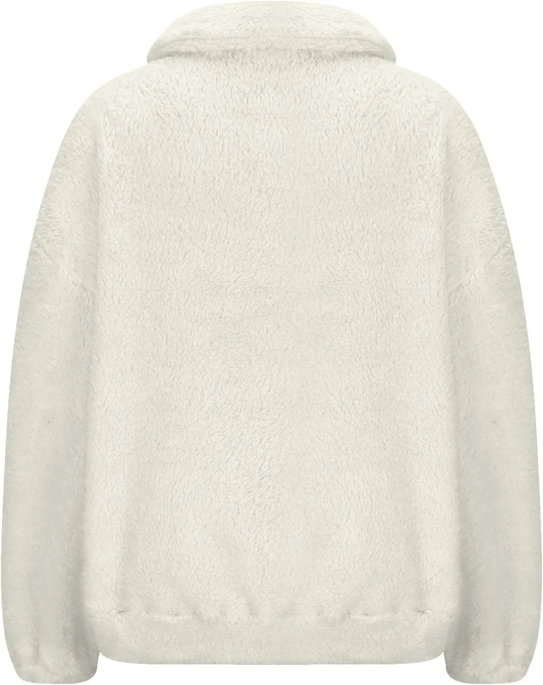 Sherpa Jacket Women Quarter Zip Cropped Fleece Fuzzy Fashion Faux Shearling Shaggy Short Coats Y2K Casual Outerwear