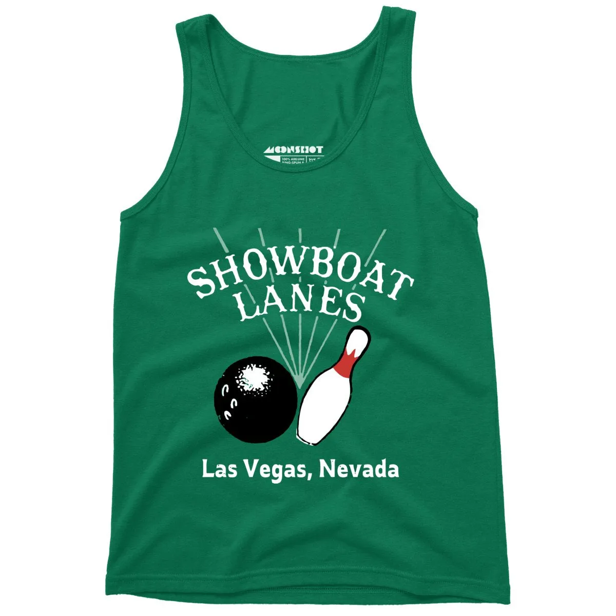 Showboat Lanes - Las Vegas, NV - Vintage Bowling Alley - Unisex Tank Top