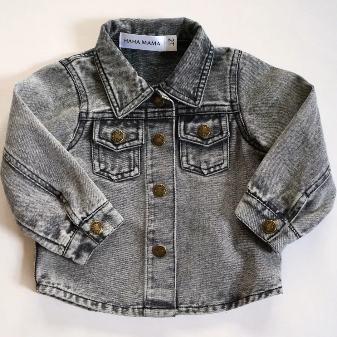 Silver Gray Denim Jacket