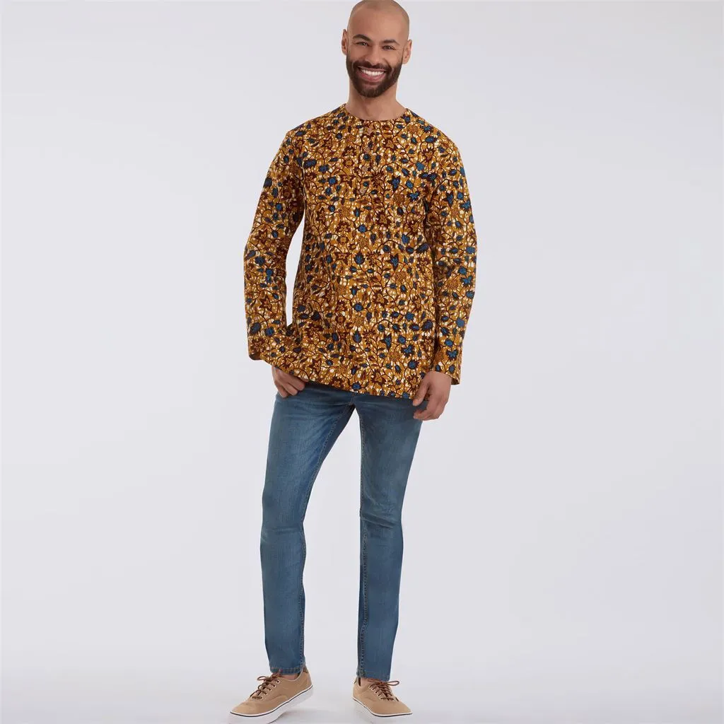 Simplicity Sewing Pattern S9158 Men's Half Buttoned Shirts