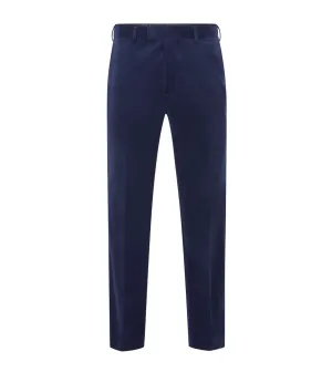 Skopes Atkinson Suit Tailored Fit Trousers For Men in Navy Blue Corduroy, 30W to 58W