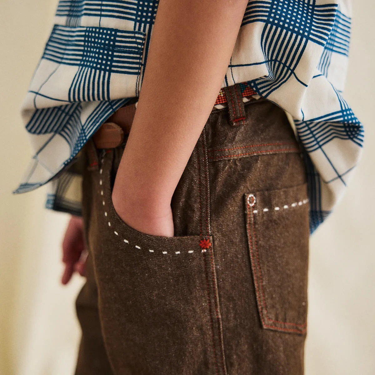 Slim Flared Jeans in Earth by Misha & Puff