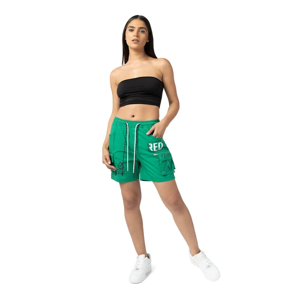Slouched Utility Shorts - Kelly Green