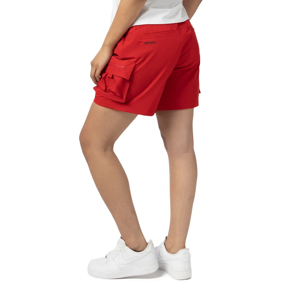 Slouched Utility Shorts - True Red