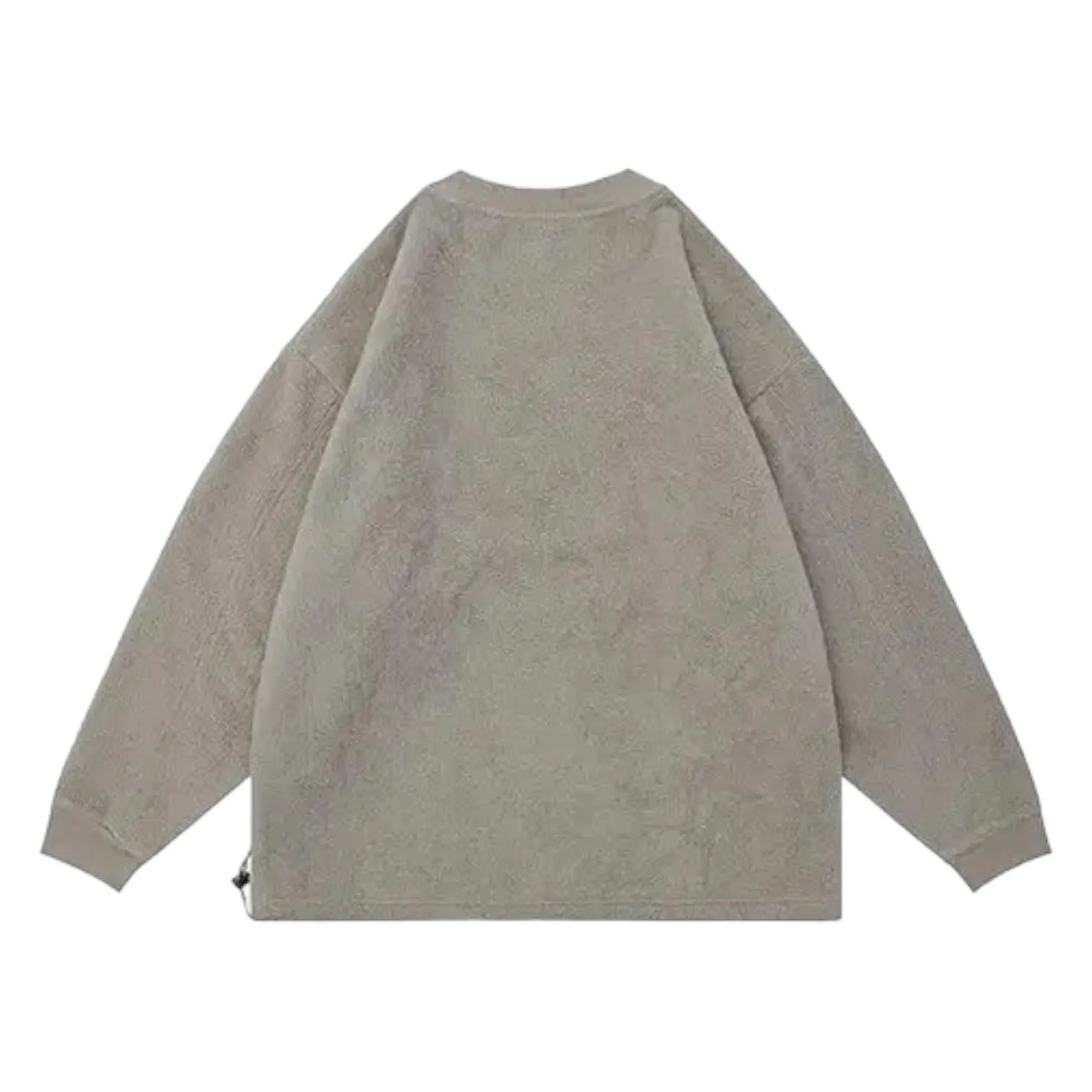 Slouchy polar fleece sweatshirt