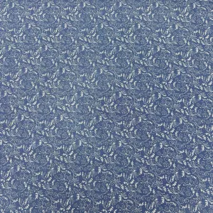 Small Vines Chambray Denim Fabric
