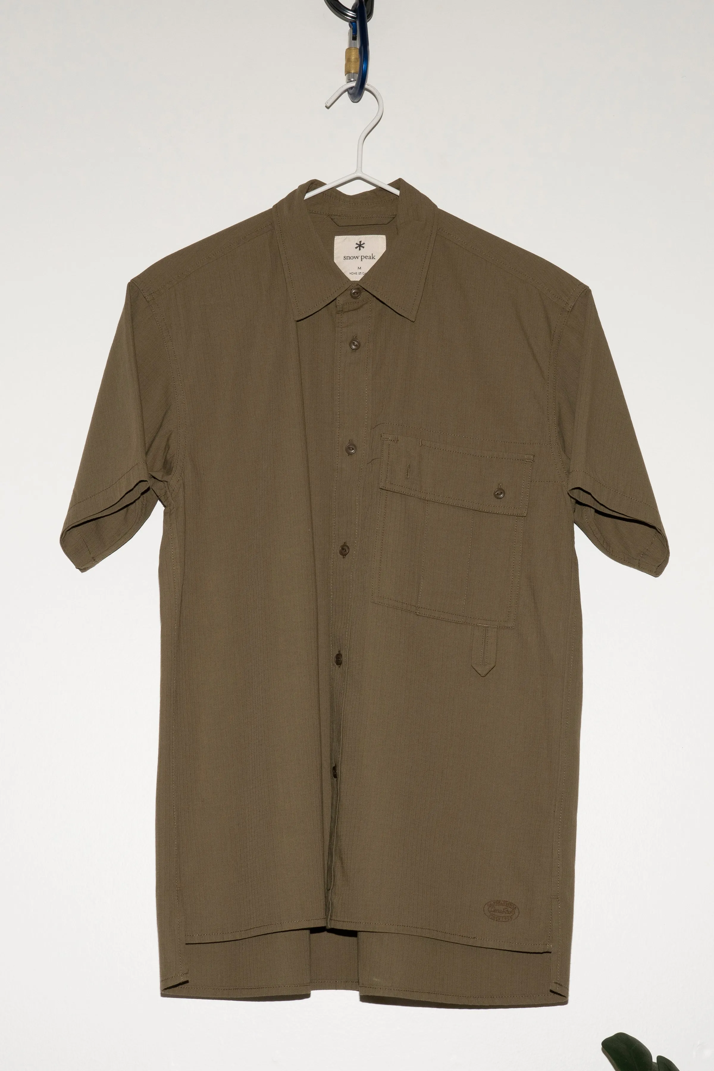 SNOW PEAK - TAKIBI LIGHT RIPSTOP SHORT SLEEVE SHIRT IN KHAKI