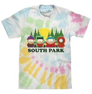 South Park Cartoon Cast Tie Dye T-Shirt - Yosemite