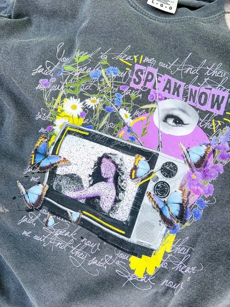 sparks fly butterfly TV tee