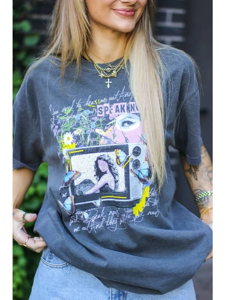sparks fly butterfly TV tee