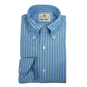 Sports shirt button-down tokyo in blue, pink or beige pinstriped chambray
