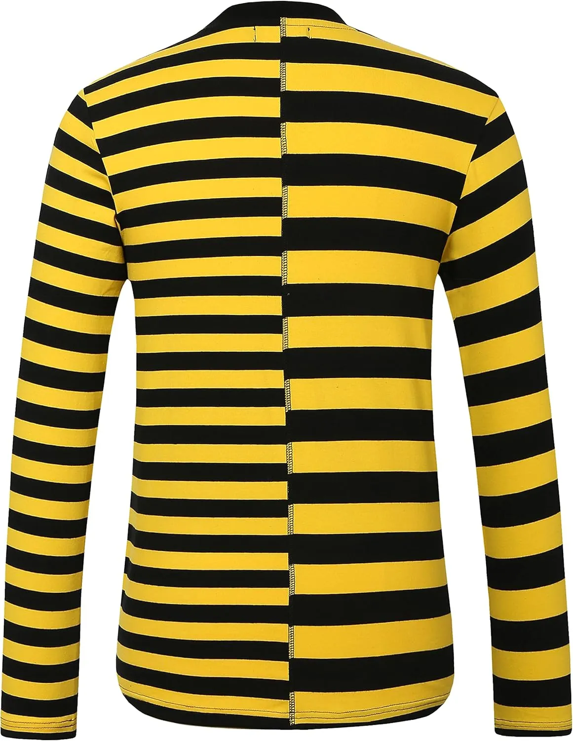 SSLR-Long-Sleeve-Tee-Shirts-for-Men-Crewneck T-Shirts Striped Cotton Causal