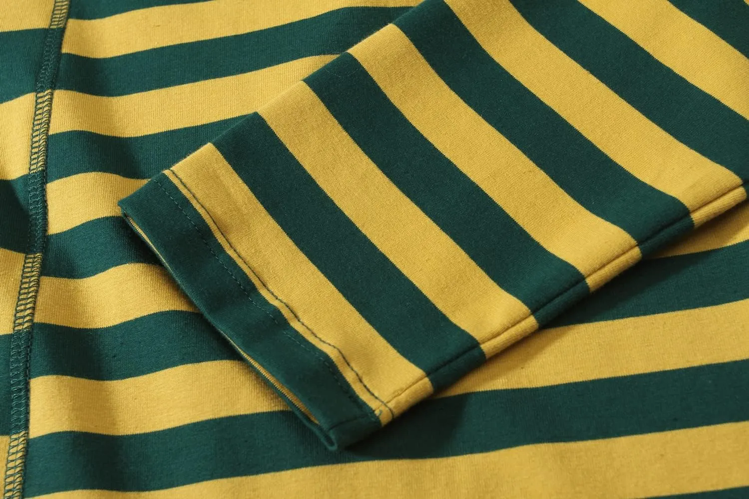SSLR-Long-Sleeve-Tee-Shirts-for-Men-Crewneck T-Shirts Striped Cotton Causal