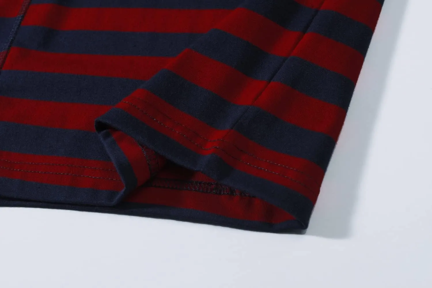 SSLR-Long-Sleeve-Tee-Shirts-for-Men-Crewneck T-Shirts Striped Cotton Causal