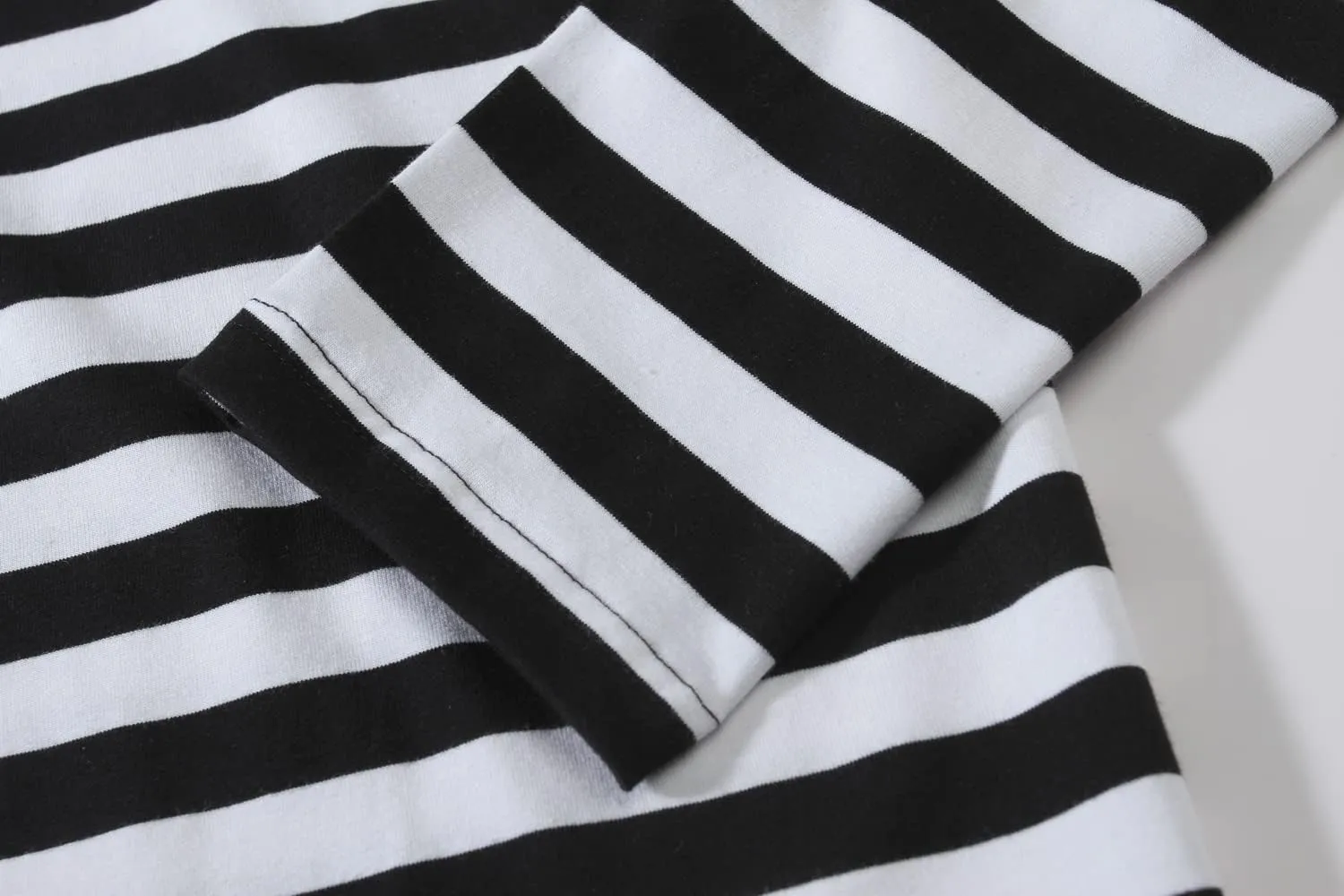 SSLR-Long-Sleeve-Tee-Shirts-for-Men-Crewneck T-Shirts Striped Cotton Causal