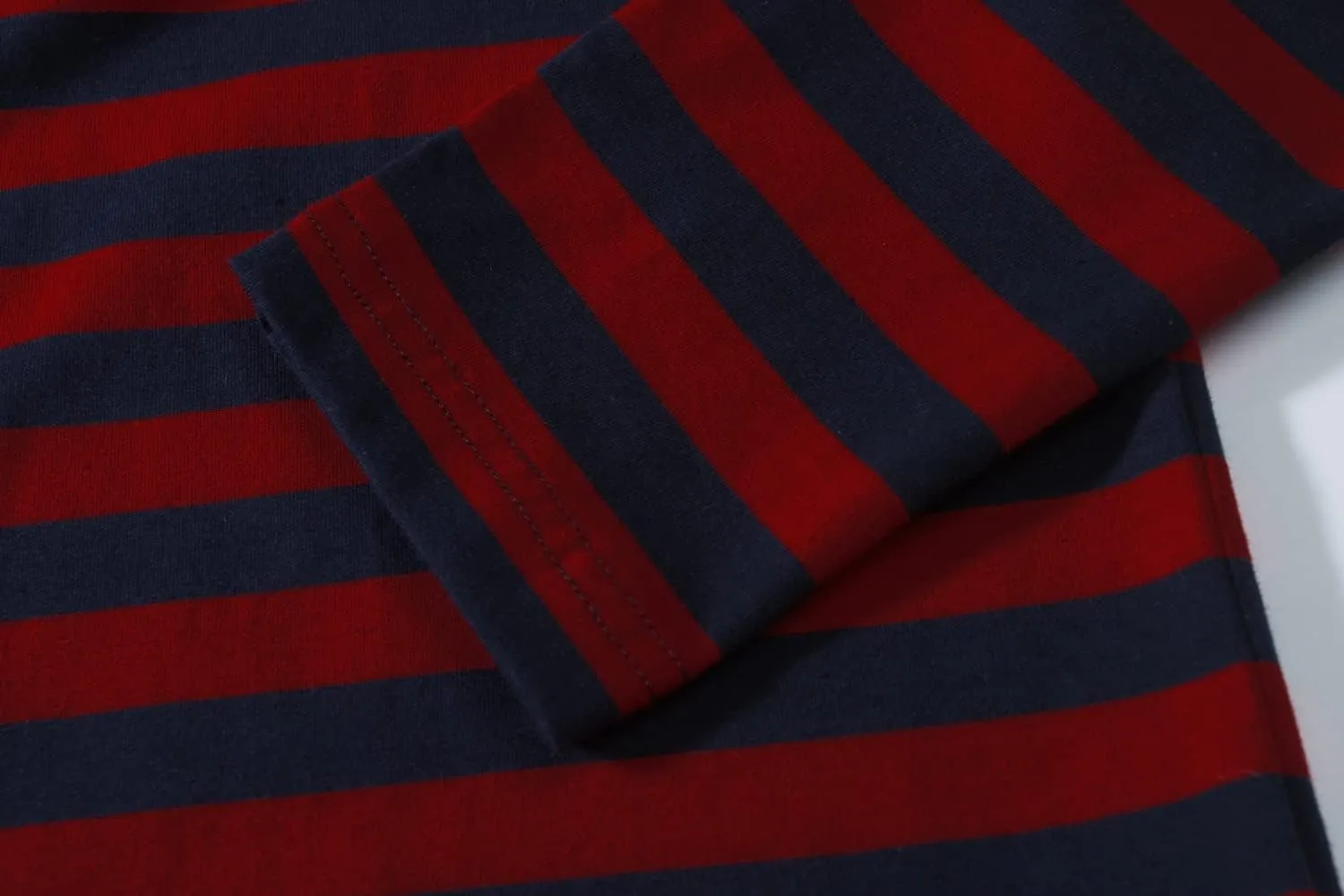 SSLR-Long-Sleeve-Tee-Shirts-for-Men-Crewneck T-Shirts Striped Cotton Causal