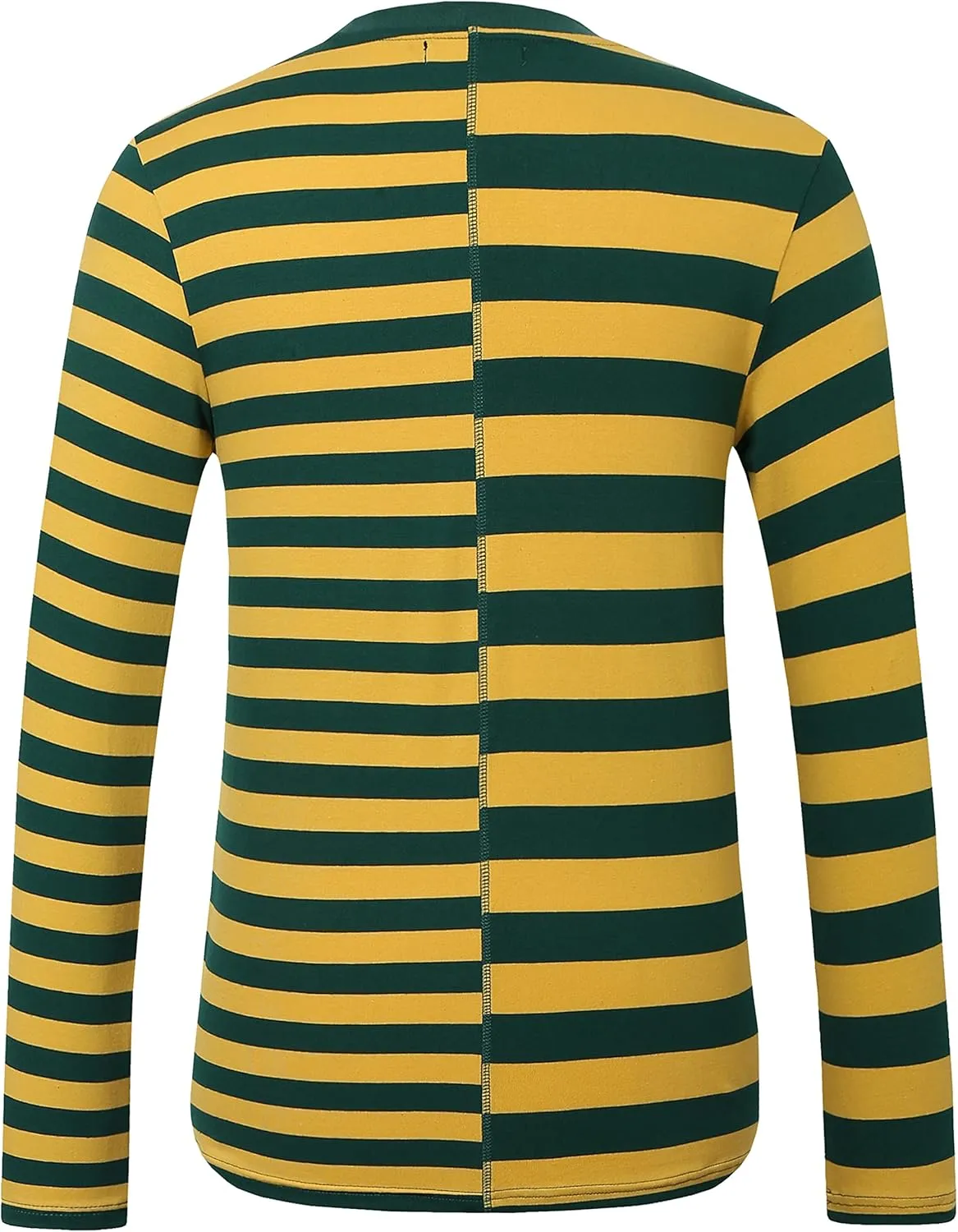 SSLR-Long-Sleeve-Tee-Shirts-for-Men-Crewneck T-Shirts Striped Cotton Causal
