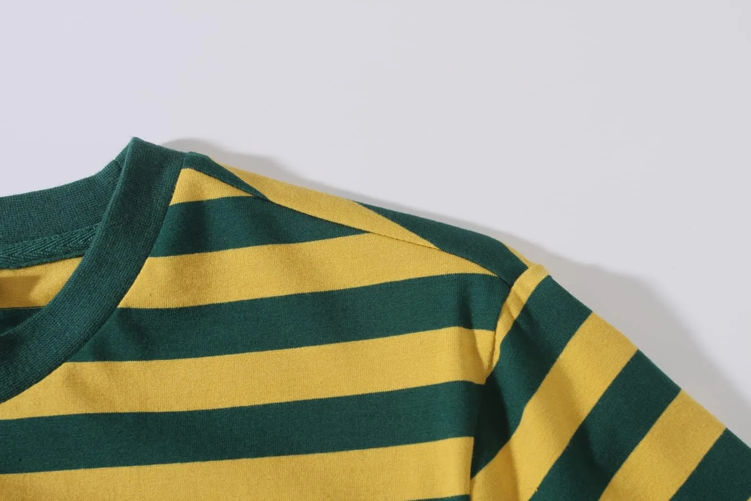 SSLR-Long-Sleeve-Tee-Shirts-for-Men-Crewneck T-Shirts Striped Cotton Causal