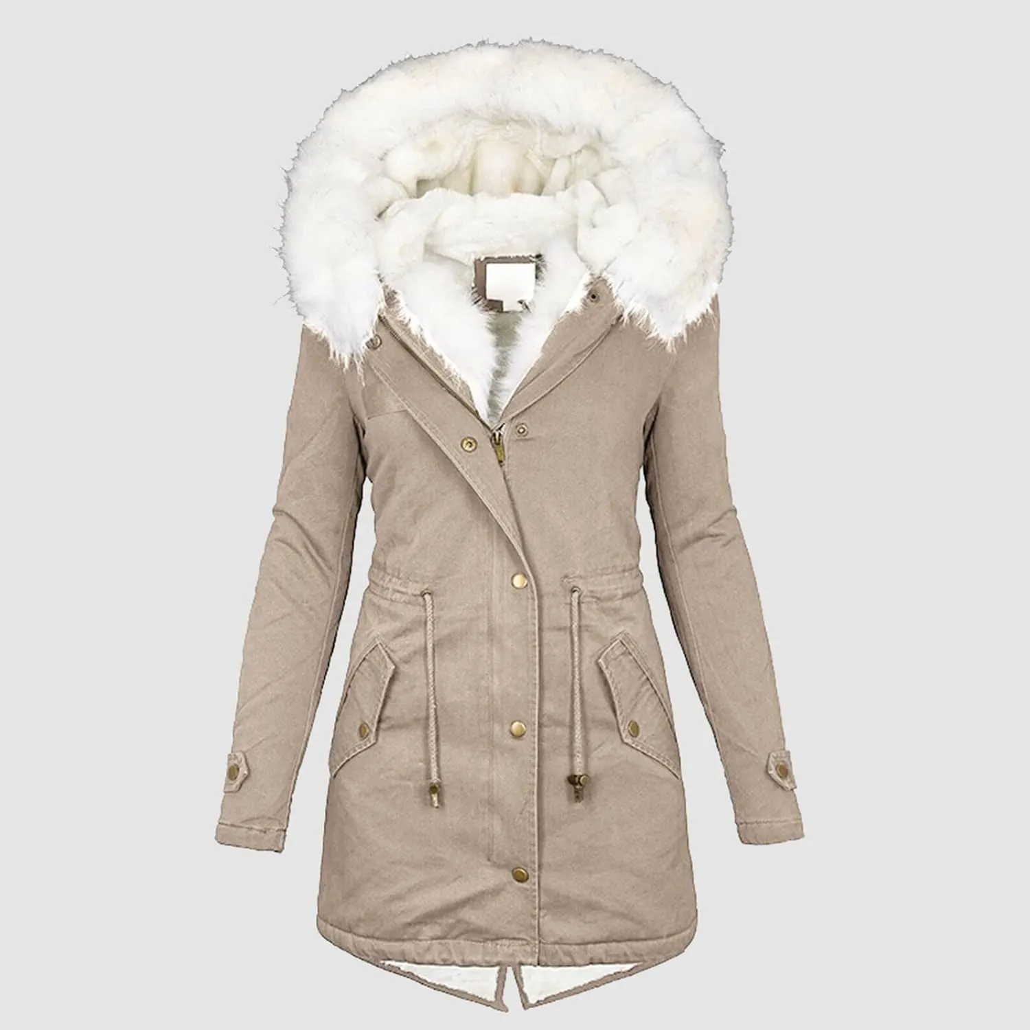 Stand Collar Long Sleeve Overcoat Slim Casual Thicker Fashion Women'S Coat Long Sleeve Zipper Short Down Coat De