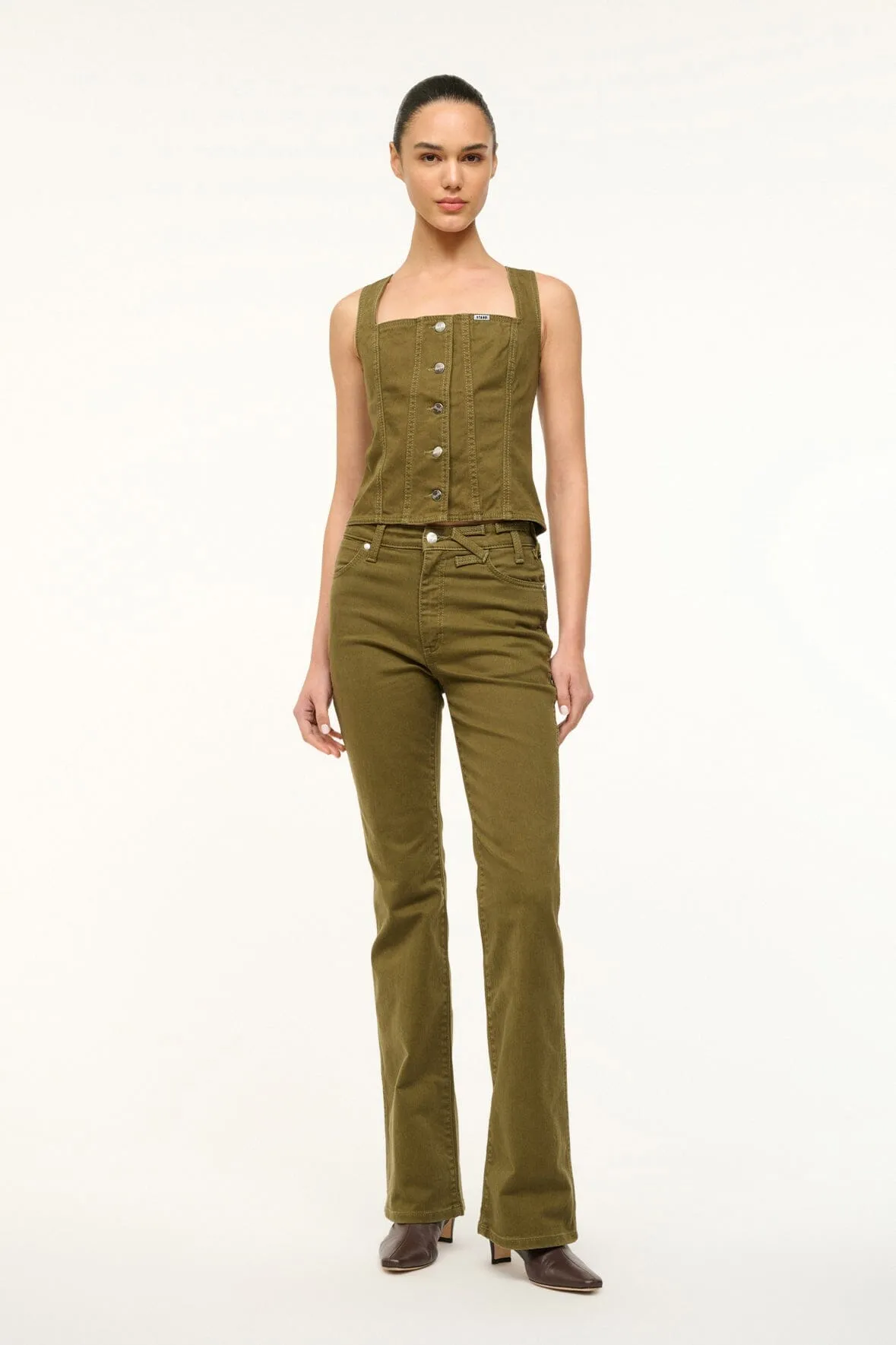 STAUD   WRANGLER TRUCKER TOP | SERGEANT GREEN