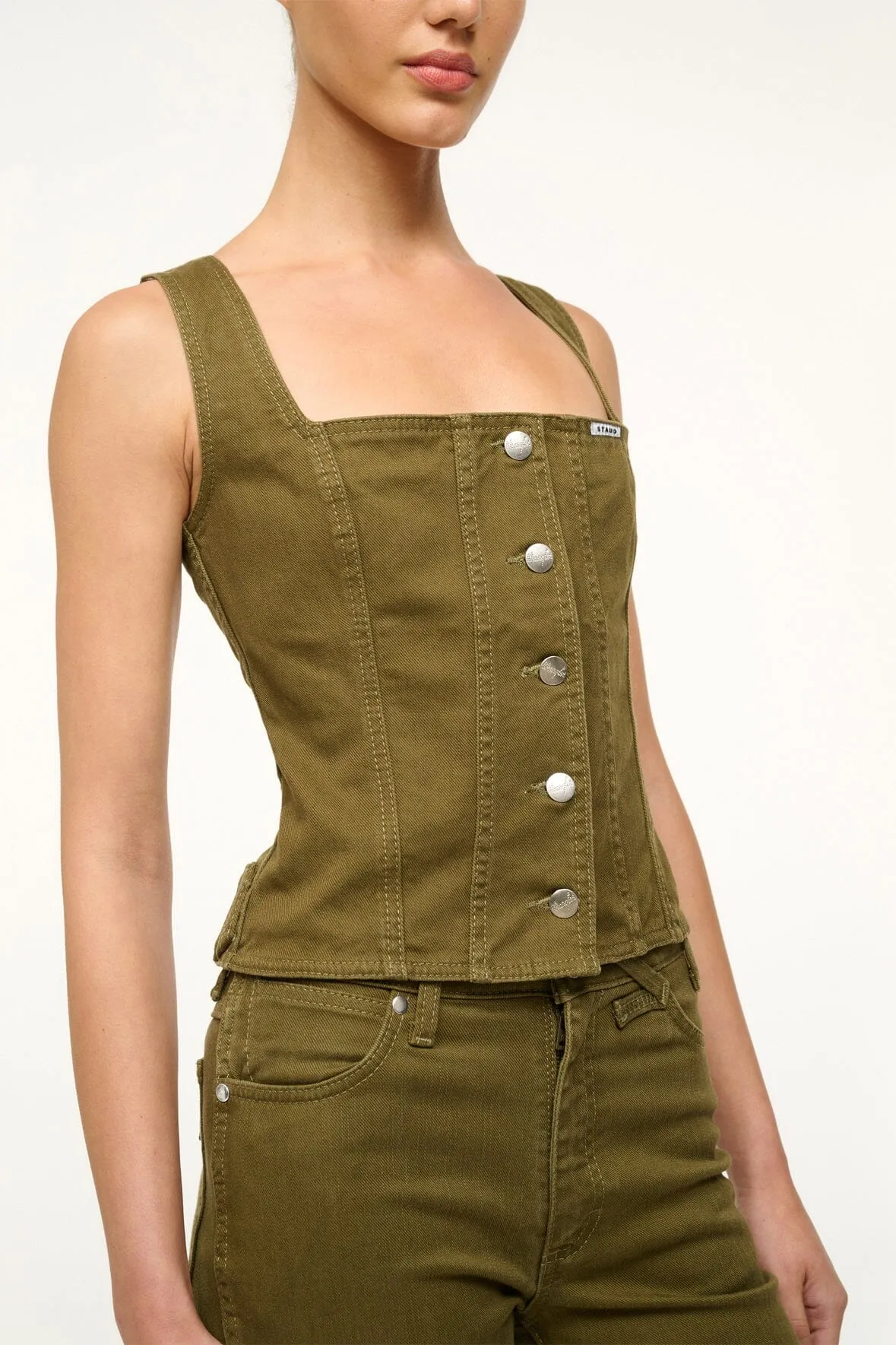 STAUD   WRANGLER TRUCKER TOP | SERGEANT GREEN
