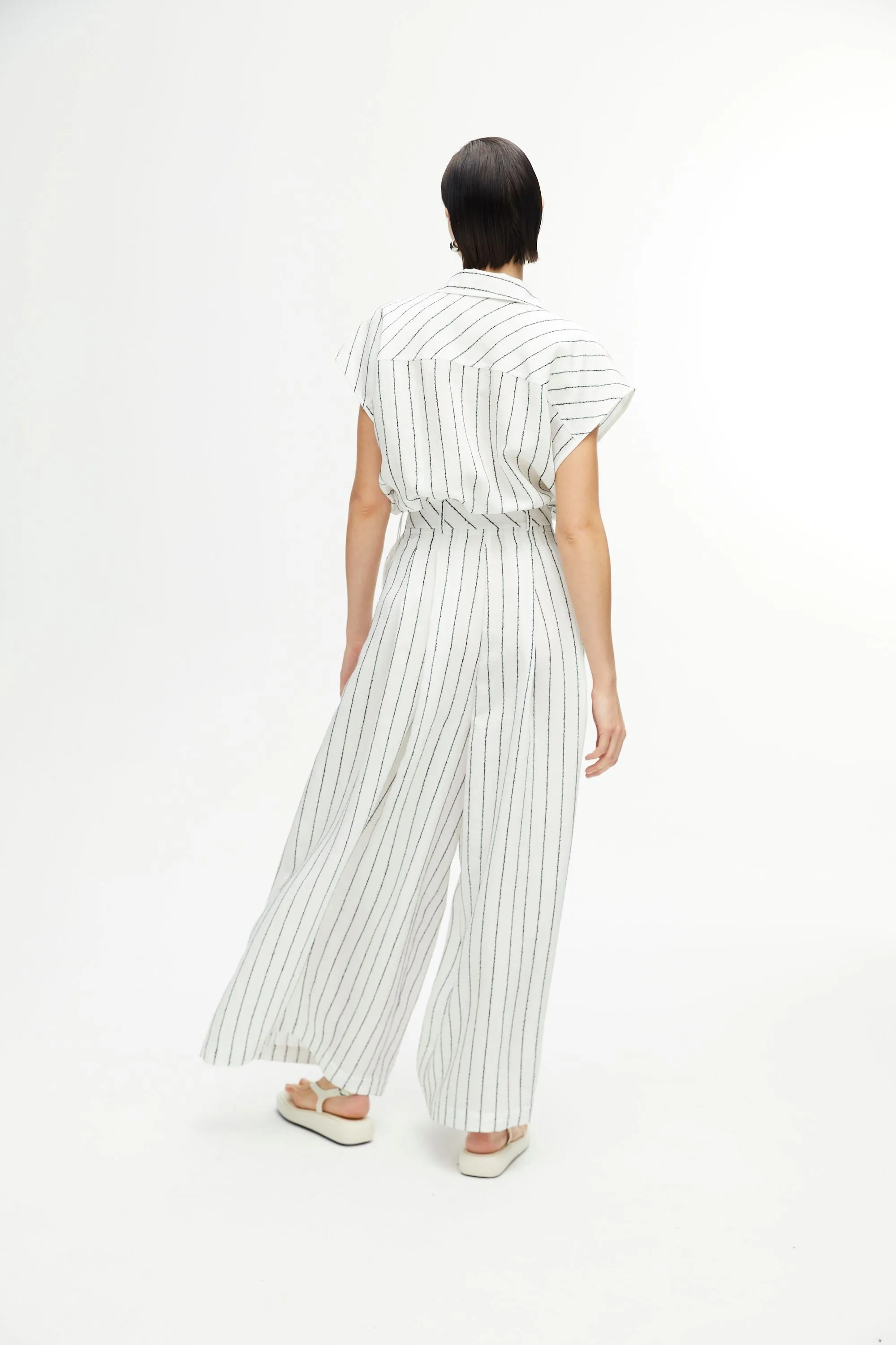 Striped Wide Leg Pants (Final Sale)