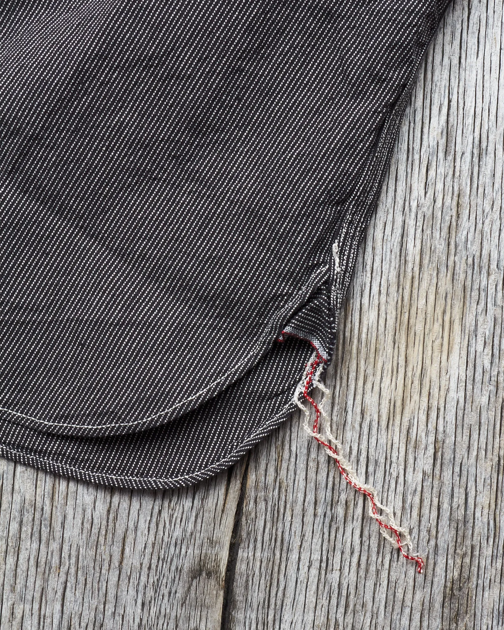 Sugar Cane & Co. Black Striped Work Shirt