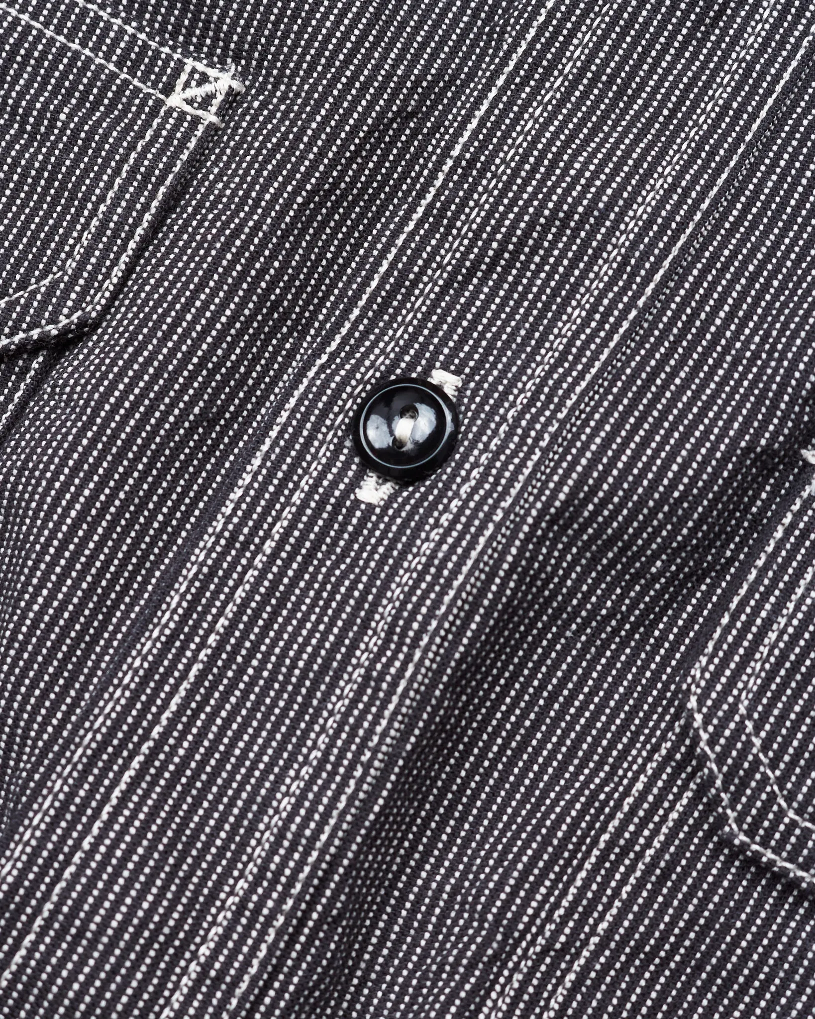 Sugar Cane & Co. Black Striped Work Shirt