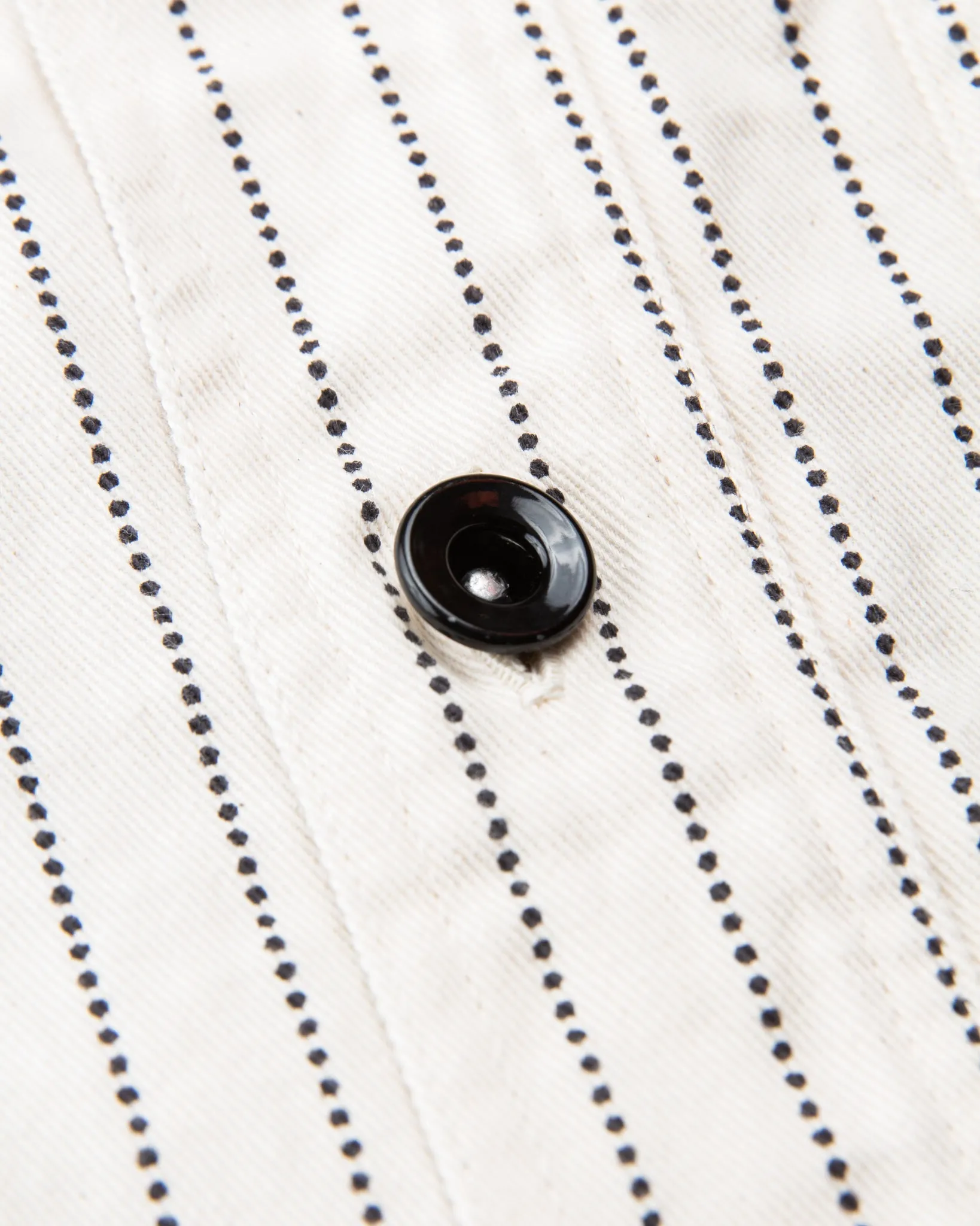 Sugar Cane & Co Fiction Romance 8.5oz. White Wabash Stripe Work Shirt SC27076