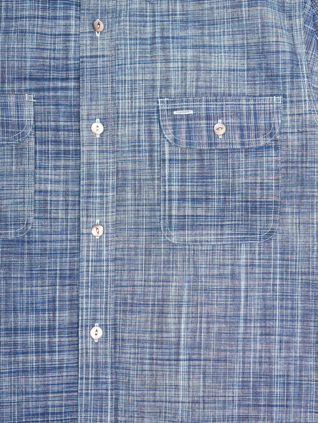 Sugar Cane Fiction Romance 6.9oz Indigo Kasuri Work Shirt