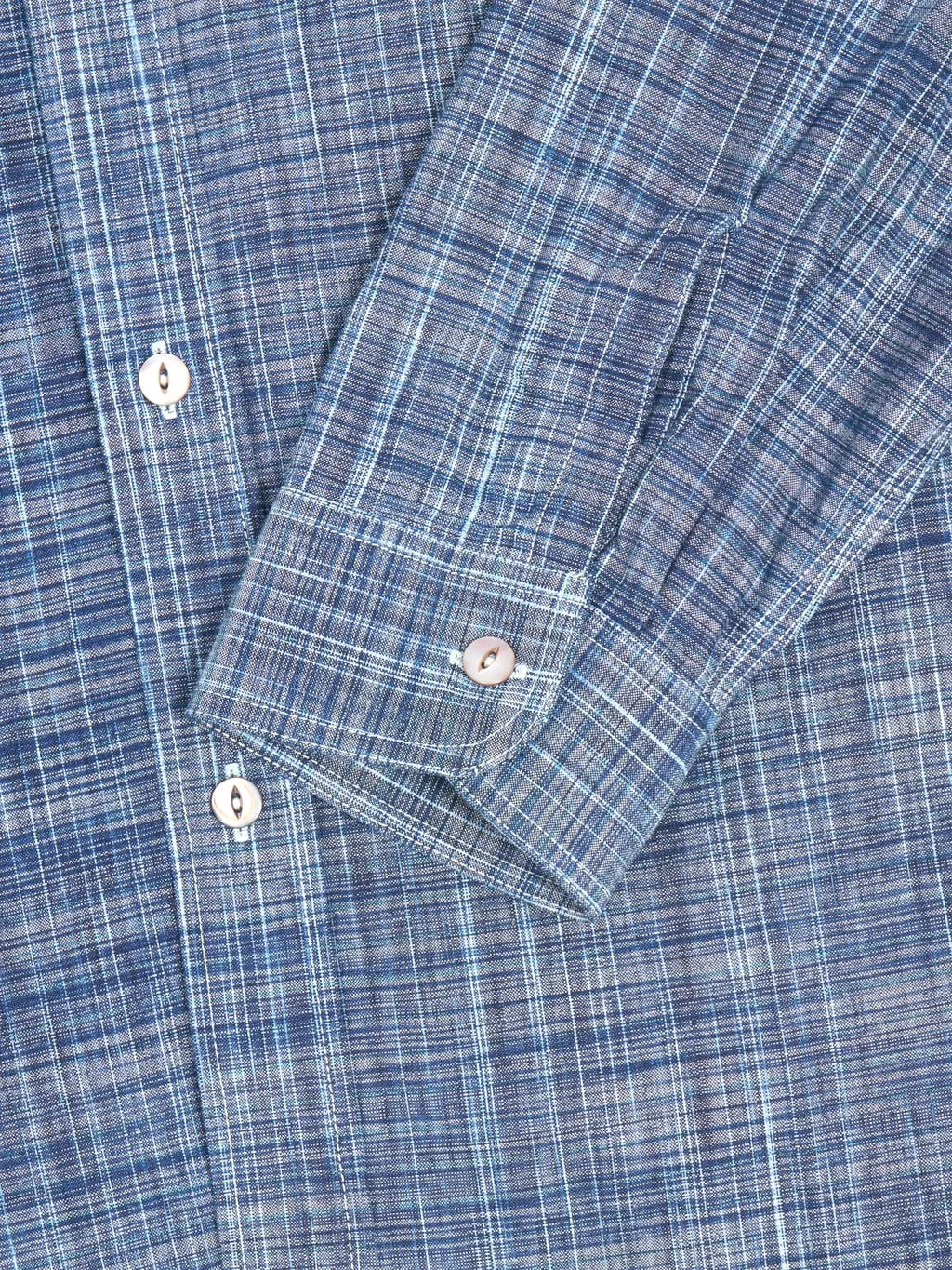 Sugar Cane Fiction Romance 6.9oz Indigo Kasuri Work Shirt