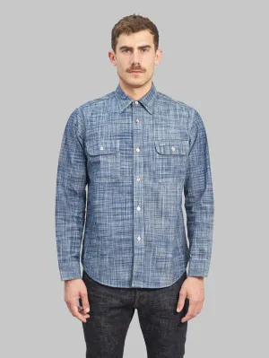 Sugar Cane Fiction Romance 6.9oz Indigo Kasuri Work Shirt