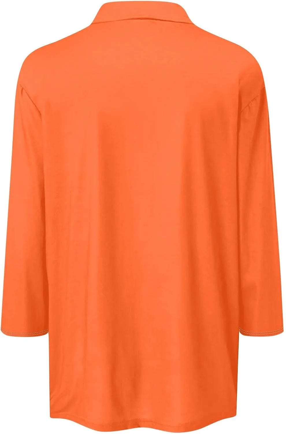 Summer 3/4 Length Sleeve Womens Tops,V Neck T Shirts Basic Polo Shirts Collared Casual Workout Tops for Women 2024