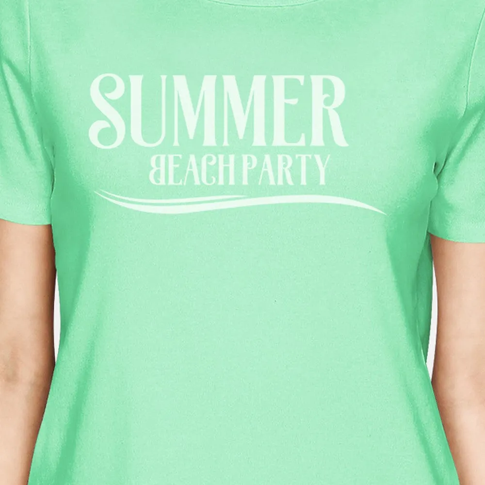 Summer Beach Party Womens Mint Shirt