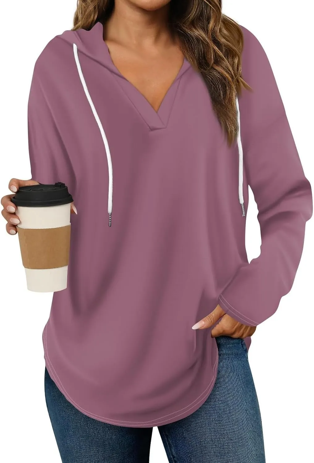 Sweatshirt for Women Hoodies for Women Long Sleeve Shirts for Women V Neck Sweaters for Women Blouses Pullover Tops