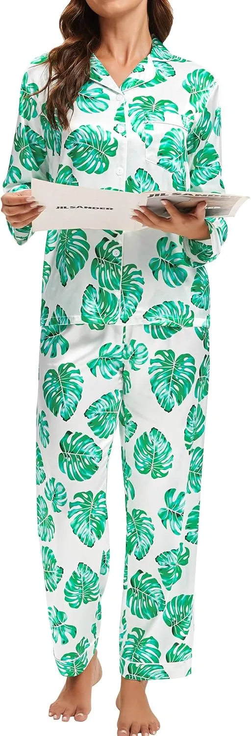 SWOMOG Womens Long Sleeve Sleepwear